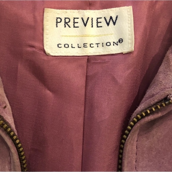 Leather Pink Zip Up Jacket - Picture 11 of 13